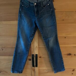 Athleta Sculptek Stretch Dark Blue Skinny Ankle Jeans